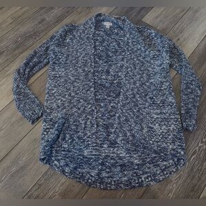 Navy and White Knit Cardigan